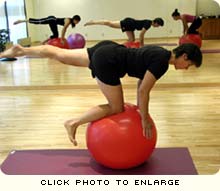 Swiss ball with Susan Knight
