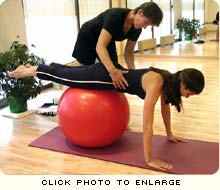 Swiss ball with Susan Knight